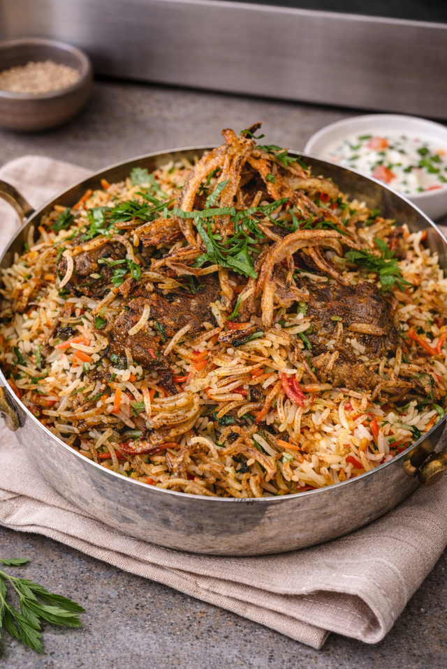 Goat Biryani.