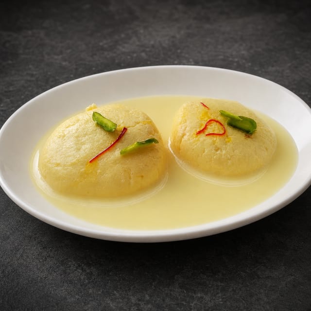 Rasmalai w/ Pistachio.