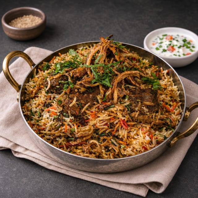 Goat Biryani.