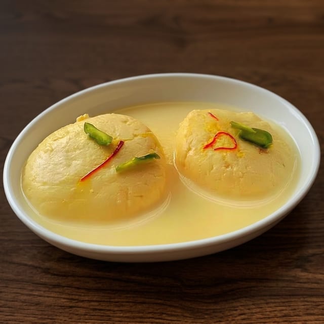 Rasmalai w/ Pistachio.